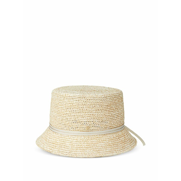 メゾンミッシェル  レディース 鳥打ち帽 付属物 Lila ribbon straw hat Neutrals