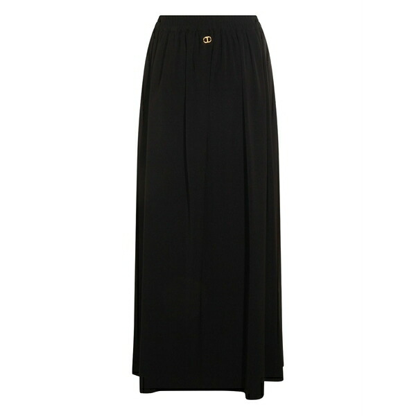 ツインセット レディース スカート ボトムス Elastic-waist midi skirt Black｜asty