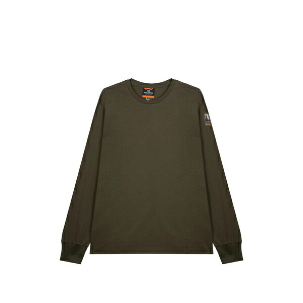 パラジャンパーズ メンズ プルオーバー トップス Long-sleeved patch t-shirt Green