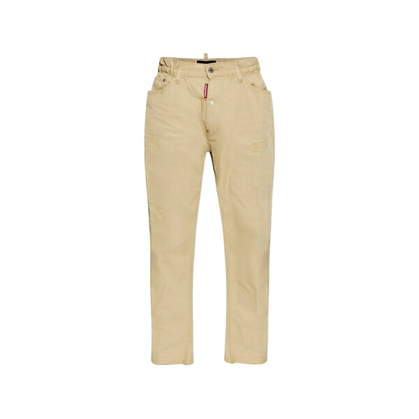 ディースクエアード メンズ カジュアルパンツ ボトムス Distressed trousers Neutrals｜asty