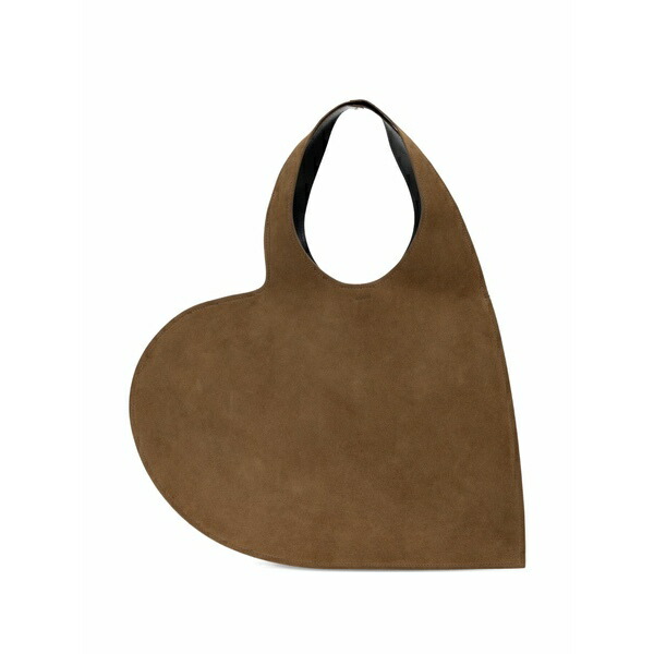コペルニ レディース トートバッグ バッグ Large double heart leather tote bag Brown
