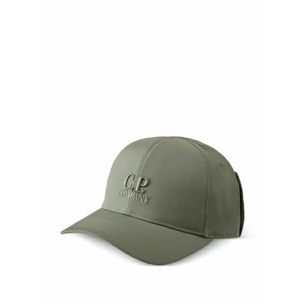 シーピーカンパニー メンズ 帽子 アクセサリー Logo-embroidered baseball cap Grey