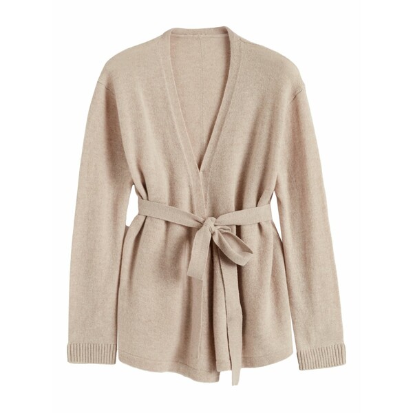 チンティアンドパーカー レディース ジレー アウター Wrap-style belted cardigan Neutrals