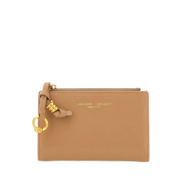 ジャンニ・キアリーニ レディース 札入れ 佩び物 Knot-detail zip wallet Neutrals