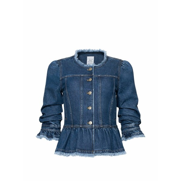 サンクアセプト レディース ジャケット＆ブルゾン アウター Frieda peplum denim jacket Blue｜asty