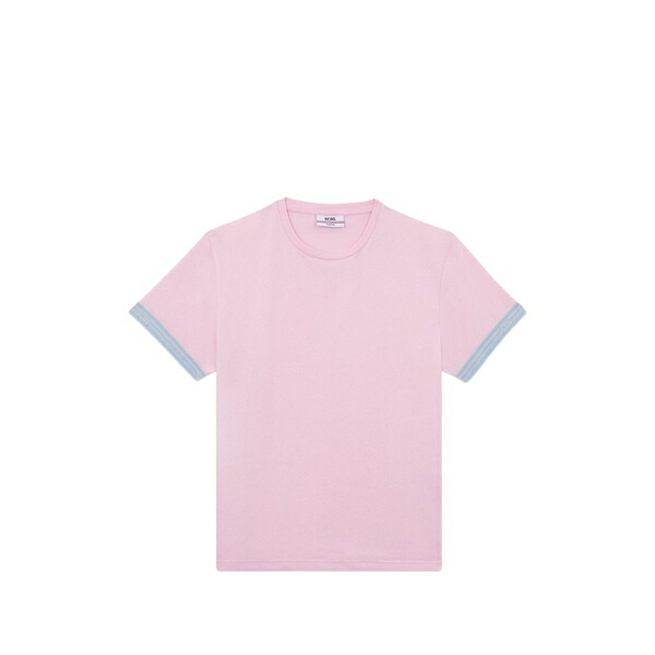 ジーシーディーエス レディース プルオーバー トップス Logo-detail t-shirt Pink