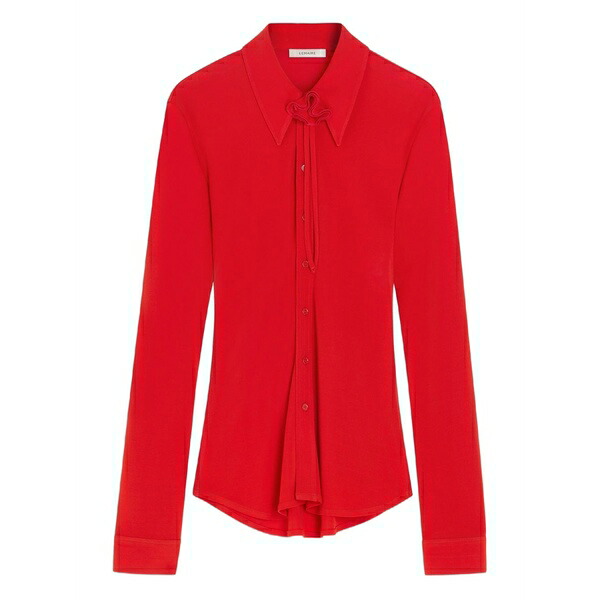 ルメール レディース シャツ トップス Neck-cord long-sleeve shirt Red｜asty