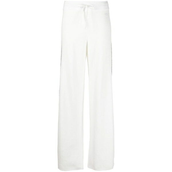 トミー ヒルフィガー レディース カジュアルパンツ ボトムス Side stripe knitted trousers White