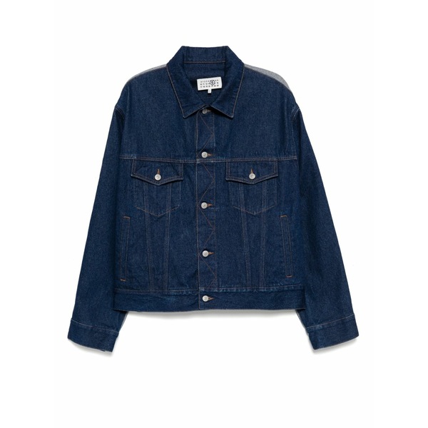 マルタンマルジェラ メンズ ジャケット＆ブルゾン アウター Patched denim jacket Blue｜asty