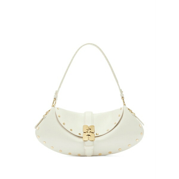 ガニー レディース ショルダーバッグ 御徒面子 B-kat buckle embellished shoulder bag White