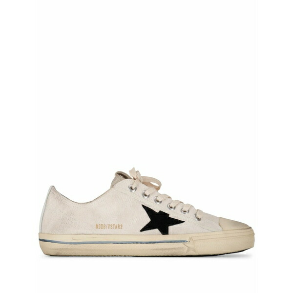 ゴールデングース メンズ スニーカー シューズ V-star distressed sneakers White