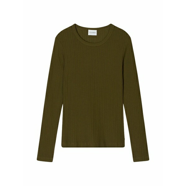 クローズド レディース プルオーバー トップス Crewneck long sleeve top Green