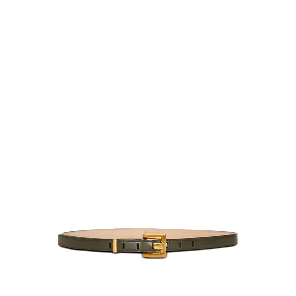 バルマン レディース 三尺帯 付属物 Leather belt Green