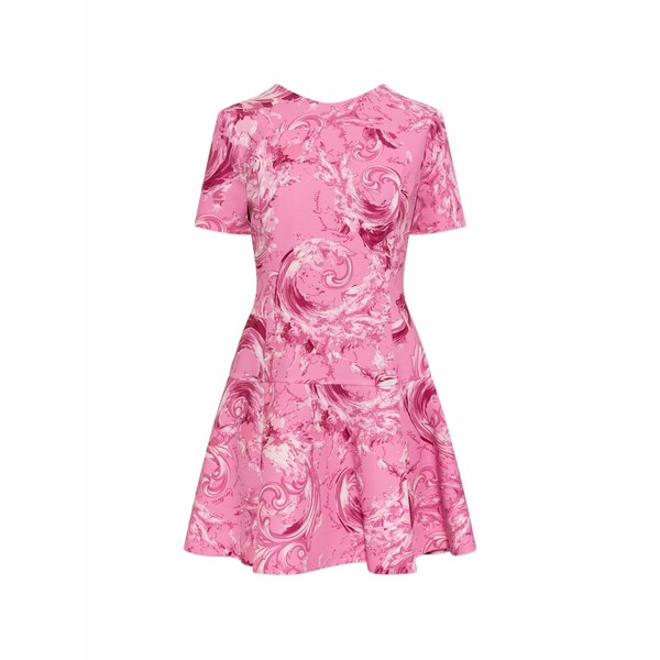 ベルサーチ レディース ワンピース トップス Baroque-print mini dress Pink｜asty