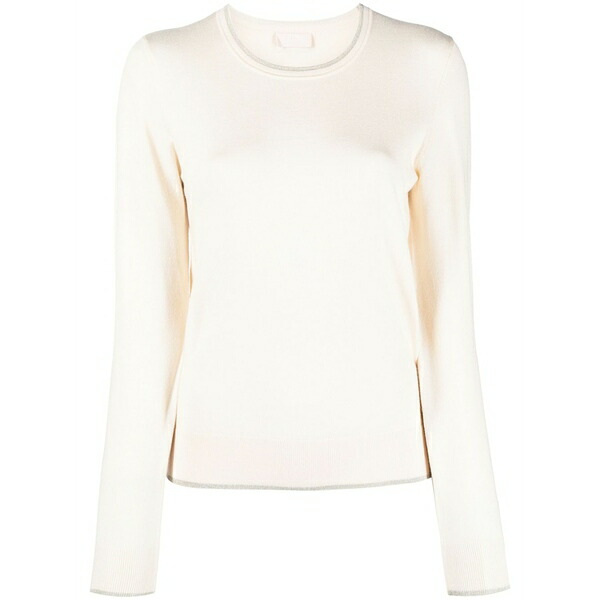 リュージョー レディース ニット\u0026セーター アウター Metallic-threading knitted jumper Neutrals