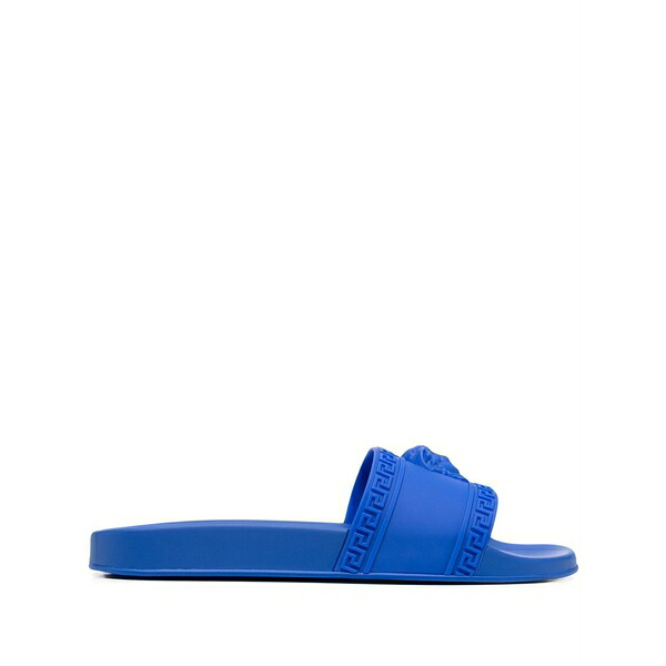 ヴェルサーチ メンズ サンダル シューズ Medusa head slides Blue