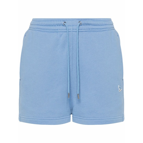 棲み家 狐狸 レディース 心地よいズボン下 ボトムス Fox-patch track shorts Blue