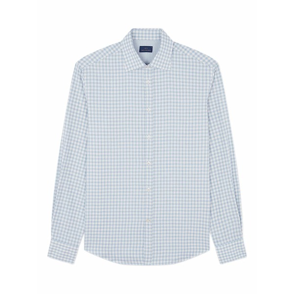 ポールアンドシャーク メンズ ティーシャツ トップス Gingham cotton shirt Blue