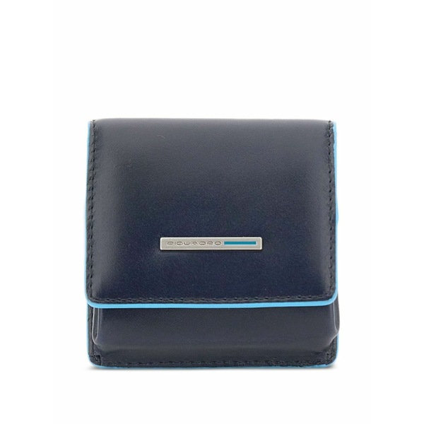 ピークアドロ  メンズ 紙入れ 付属品 Button-fastening leather wallet Blue