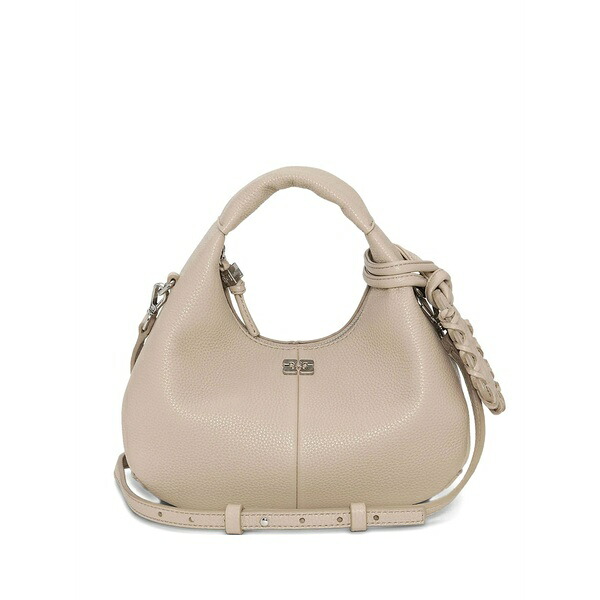ガニー レディース トートバッグ 御徒面子 Mini grained tote bag Neutrals