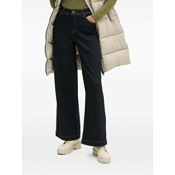 モス モッシュ レディース ジーンズズボン下 ボトムス Dara contrast-stitch jeans Blue