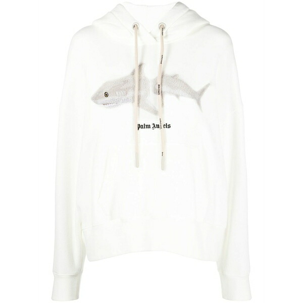 パーム・エンジェルス レディース パーカー・スウェットシャツ アウター Graphic-print cotton hoodie White