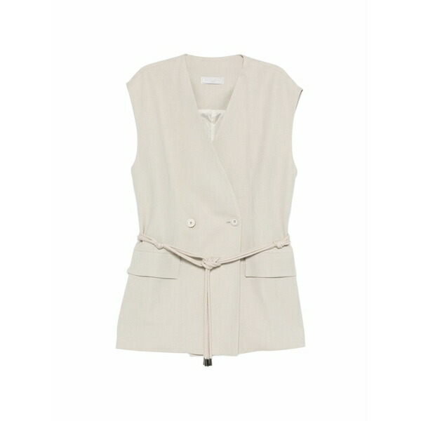 アントネリ レディース 上衣＆上衣 アウター Ellen double-breasted belted waistcoat  Neutrals
