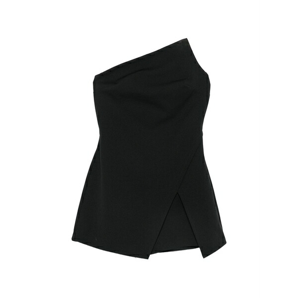 アニエバイ レディース 衣装 トップス One-shoulder wrap-style playsuit Black