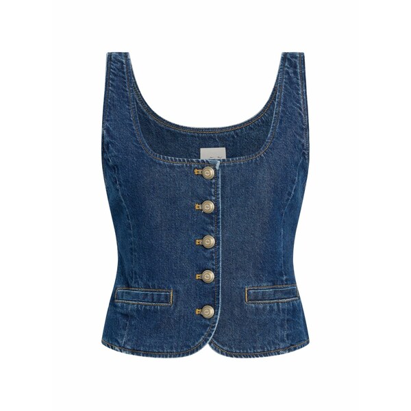 サンクアセプト レディース ティーシャツ トップス Rowena button-up denim top Blue