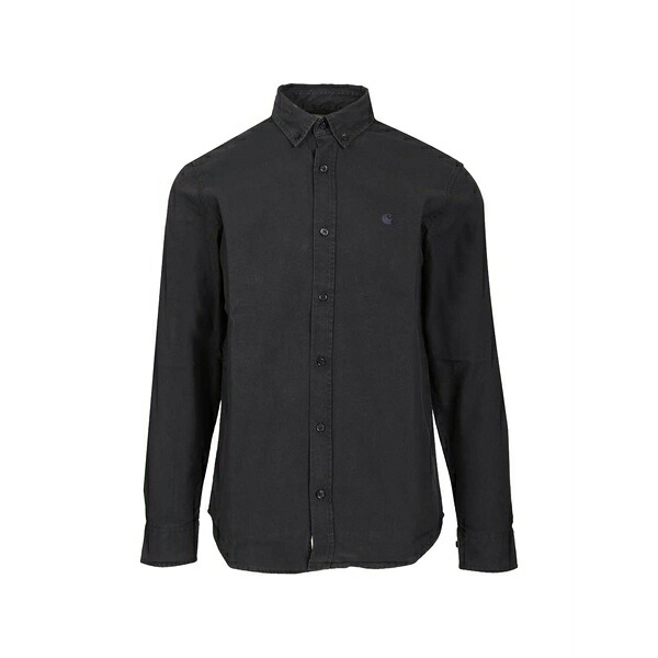 鉄道車両ハート型 メンズ プルオーバー トップス Bolton logo-embroidered shirt Blue