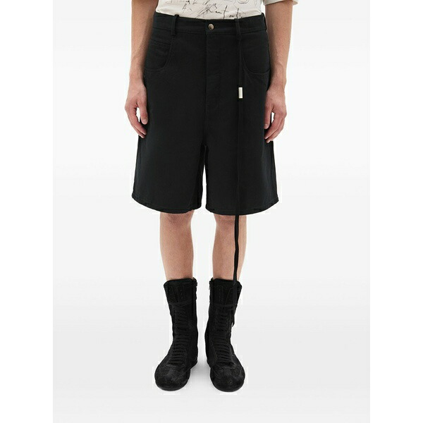 アン ドゥムルメステール メンズ カジュアルパンツ ボトムス Narve relaxed-fit bermuda shorts Black|asty