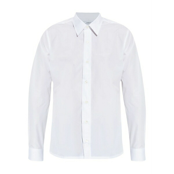 ジバンシー メンズ プルオーバー トップス Logo slim-fit shirt White