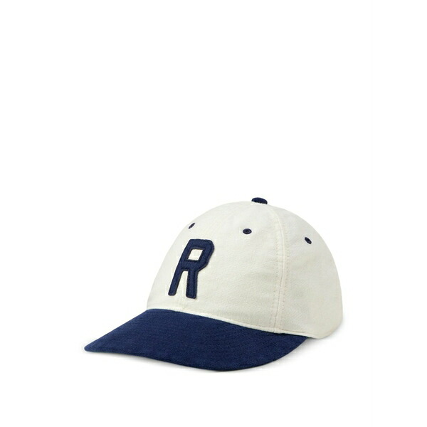 ラルフローレン メンズ 帽子 アクセサリー Felt-patch baseball cap White|asty