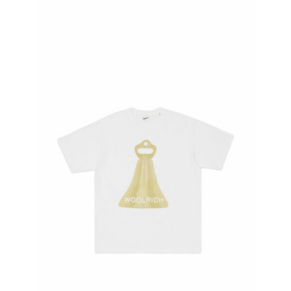 羊毛 分限者 メンズ プルオーバー トップス Bell-print t-shirt White