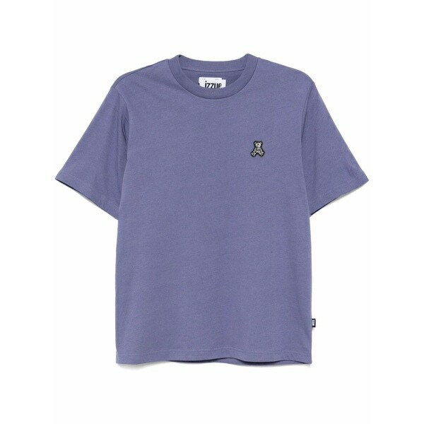 イズエ メンズ ティーシャツ トップス Logo-patch t-shirt Purple