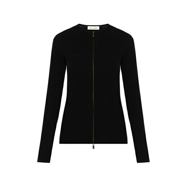 エフオージーエッセンシャルズ レディース ジレー アウター Logo-embroidered cardigan Black