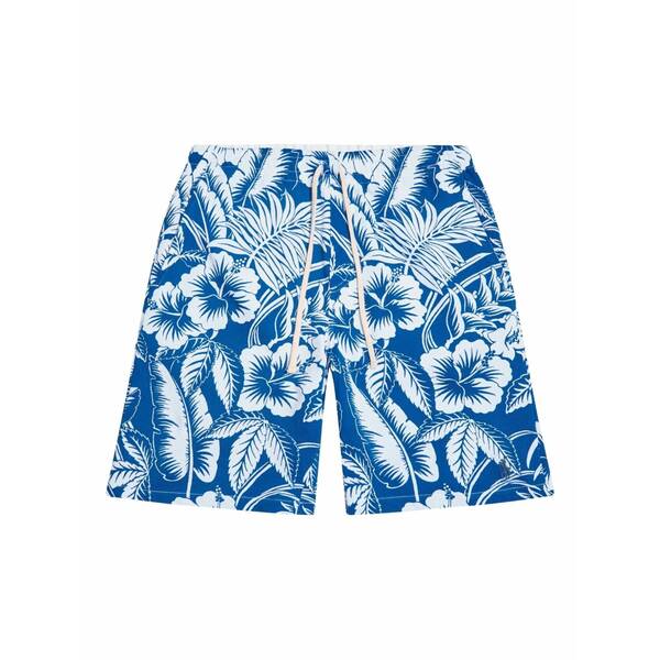 ラルフローレン メンズ 心地好いズボン下 ボトムス Tropical-print cotton shorts Blue