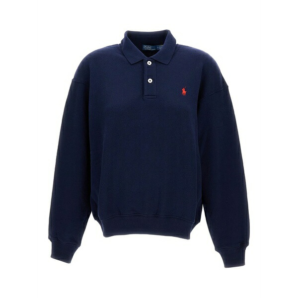 ラルフローレン レディース ポロシャツ トップス Long-sleeve polo shirt Blue|asty