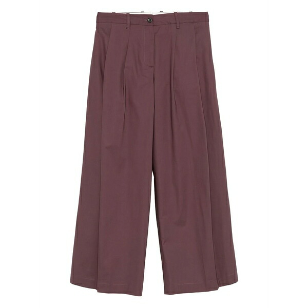 野球クラブ はたご屋 ザ 昼まえ レディース 心地好いズボン下 ボトムス Pleat-detailing trousers Red