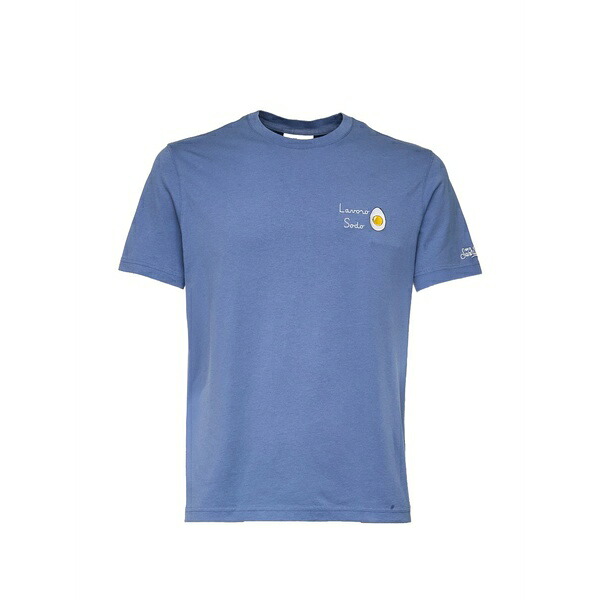 エムシーツーセイントバース メンズ プルオーバー トップス Portofino embroidered t-shirt Blue