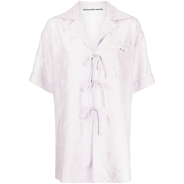 アレキサンダーワン レディース プルオーバー トップス Jacquard pajama-style shirt Purple
