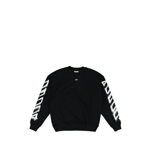 象牙色 メンズ パーカー・スウェットシャツ アウター Spray arrow crewneck Black