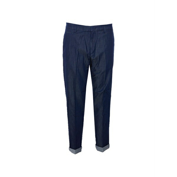 ドンダップ メンズ 心地好いズボン下 ボトムス Button cuffs trousers Blue