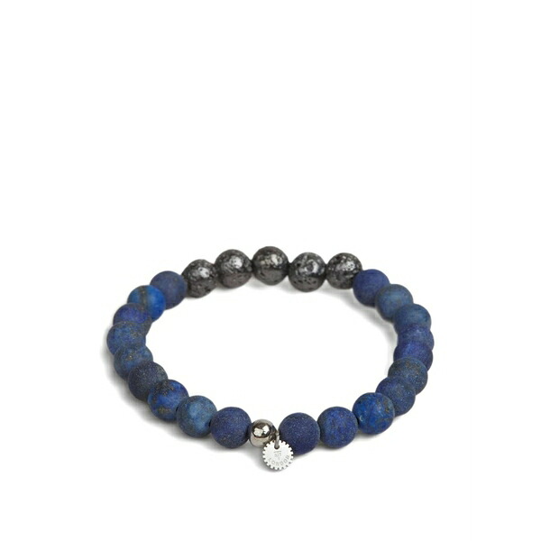 タテオシアン メンズ ブレスレット・バングル・アンクレット 付属物 Beaded bracelets Blue