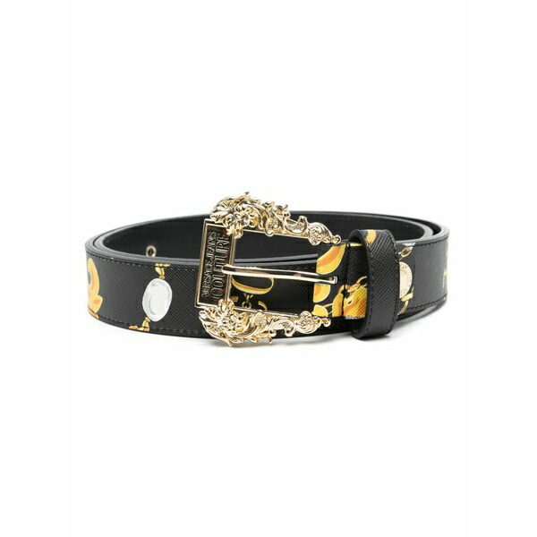 呼びりん探し回る レディース 三尺帯 付属物 Logo-buckle leather belt  Black