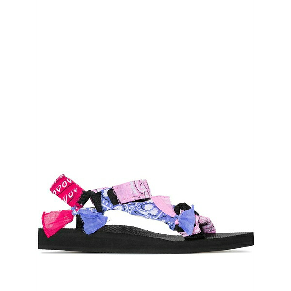 アリゾナ優しいこと レディース サンダル シューズ Trekky bandana-print flat sandals Pink