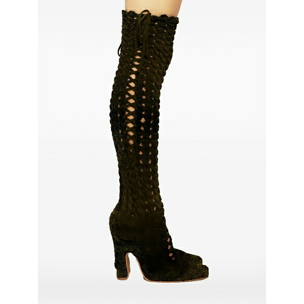 イサ ボルダー レディース ブーツ シューズ Open-design boots  Green