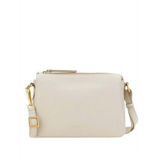 ジャンニ・キアリーニ レディース ショルダーバッグ バッグ Brooke grained logo shoulder bag Neutrals｜asty