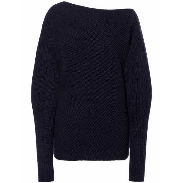 フィロソフィーデロレンゾセラフィーニ レディース 編み物\u0026プルオーバー アウター Asymmetric ribbed-knit jumper Blue