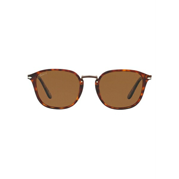 ペルソル メンズ サングラス・アイウェア 付属物 Po3186s round shape sunglasses Brown